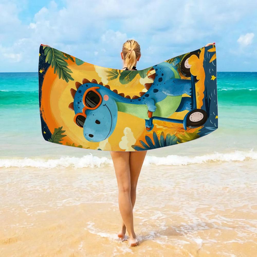Dinosaur Beach Towel Blanket Oversized Microfiber Pool Towel Suitable for Lightweight Quick-Dry Bath Accessory for Travel W30*H60(CM)
Dinosaur Beach Towel Blanket Oversized Microfiber Pool Towel Suitable for Lightweight Quick-Dry Bath Accessory for Travel W30*H60(CM)