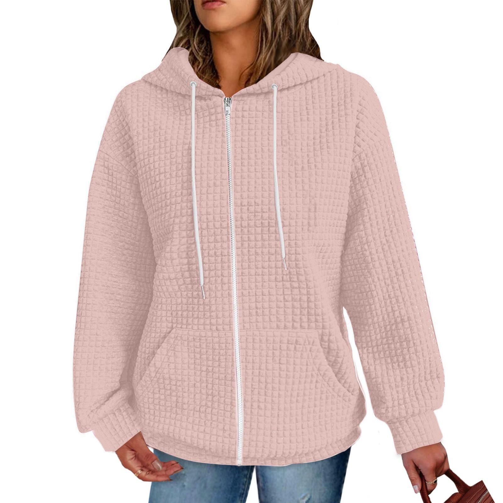 Женские толстовки, однотонные текстурированные повседневные куртки с карманами и шнурком в стиле попкорна, толстовки, пальто XL розовый
Женские толстовки, однотонные текстурированные повседневные куртки с карманами и шнурком в стиле попкорна, толстовки, пальто XL розовый