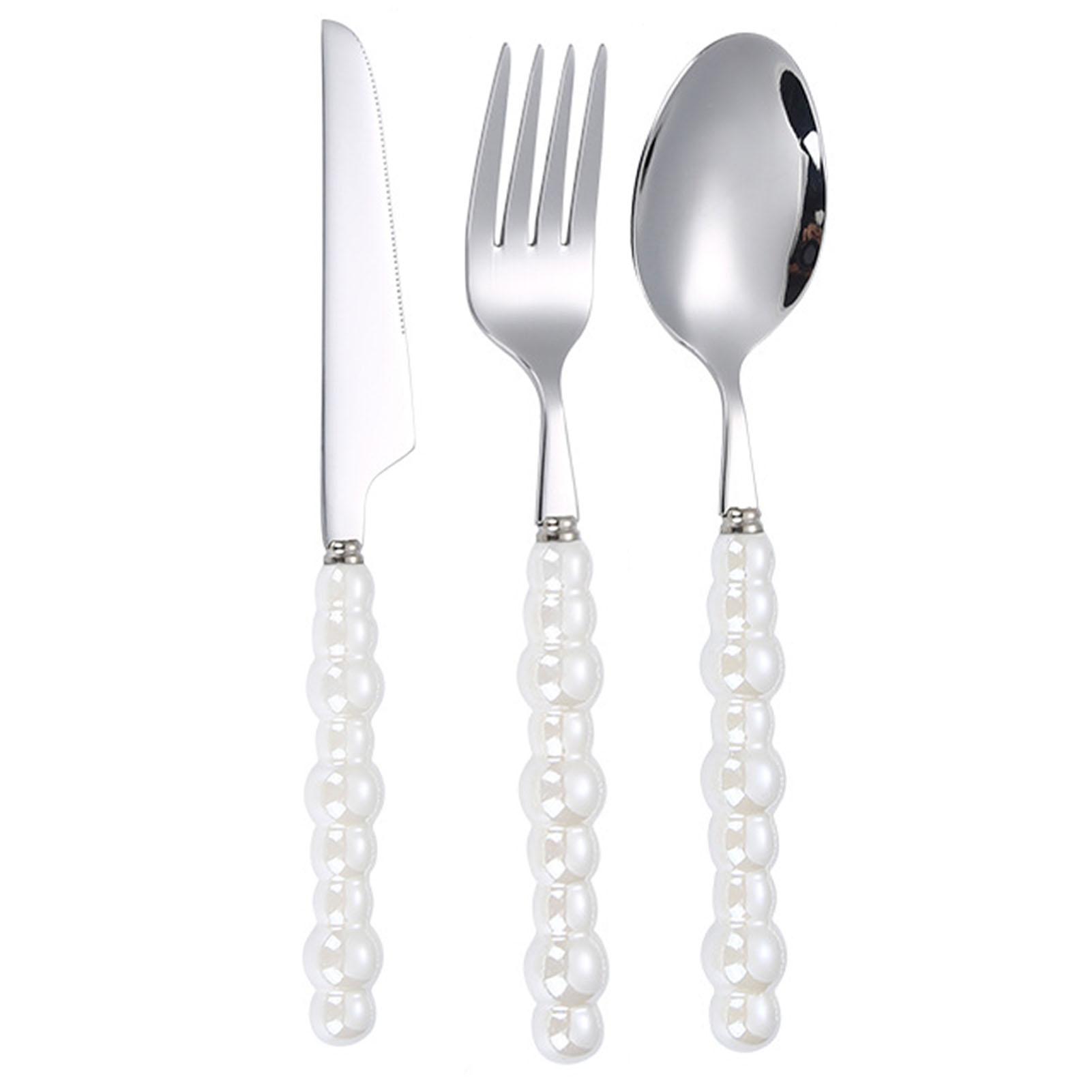 Flatware Cutlery Set Spoons Forks Knifes Utensils Tableware Sets with Ceramic Pearl Handles for Home Restaurant Hotel
Flatware Cutlery Set Spoons Forks Knifes Utensils Tableware Sets with Ceramic Pearl Handles for Home Restaurant Hotel