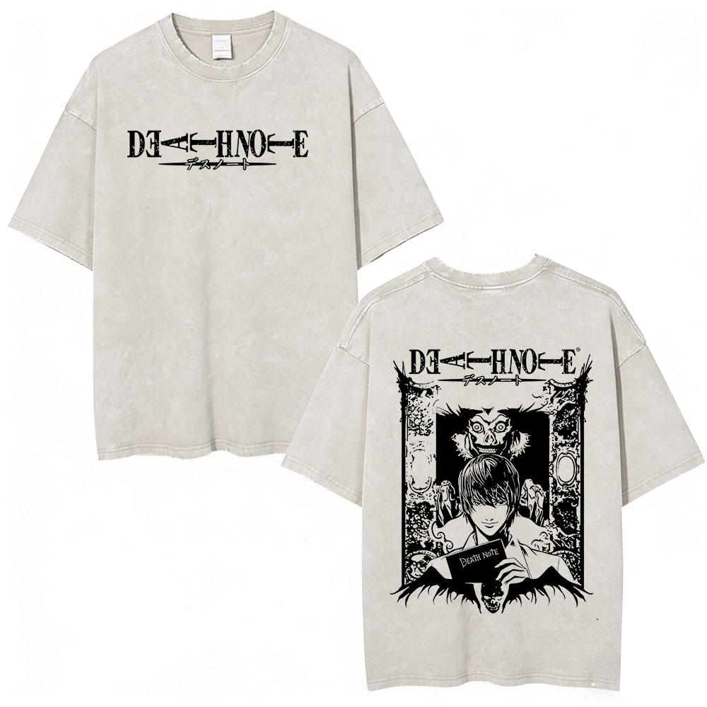 Vintage Washed Anime Death Note Ryuk Yagami Light T Shirts Mens Women Cotton Tee Shirt Fashion Short Sleeve Tshirts Streetwear S
Vintage Washed Anime Death Note Ryuk Yagami Light T Shirts Mens Women Cotton Tee Shirt Fashion Short Sleeve Tshirts Streetwear S