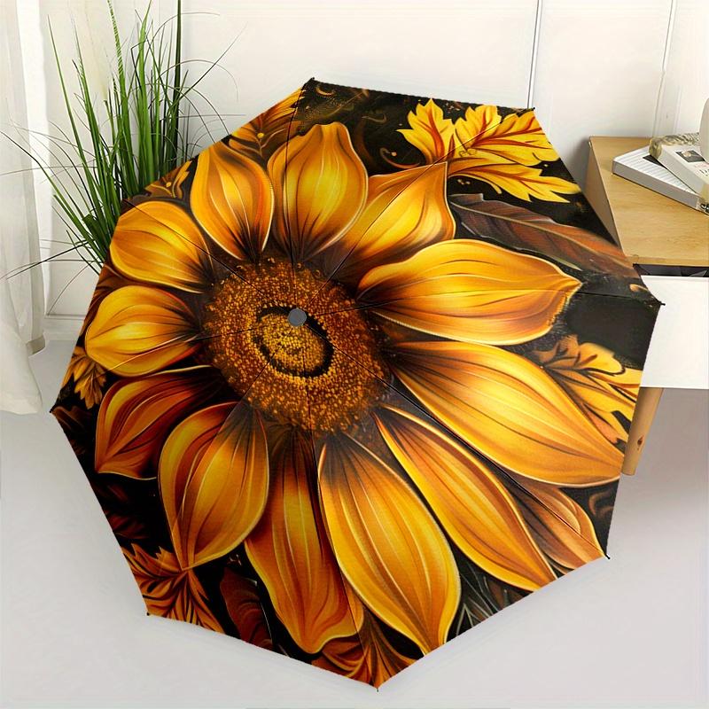 Sunflower,Ornate Automatic Folding Umbrella 8 rib Lightweight Design, Durable Iron Frame, Compact and Portable, Perfect Gift for Birthday,
Sunflower,Ornate Automatic Folding Umbrella 8 rib Lightweight Design, Durable Iron Frame, Compact and Portable, Perfect Gift for Birthday,