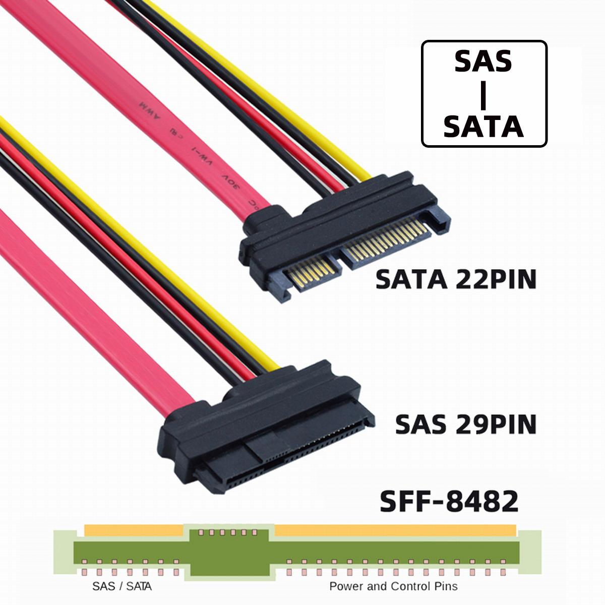 SF-008 SFF-8482 SAS 29Pin to SATA 22Pin Hard Disk Drive Raid Extension Adapter with 10cm Cable As Shown A
SF-008 SFF-8482 SAS 29Pin to SATA 22Pin Hard Disk Drive Raid Extension Adapter with 10cm Cable As Shown A