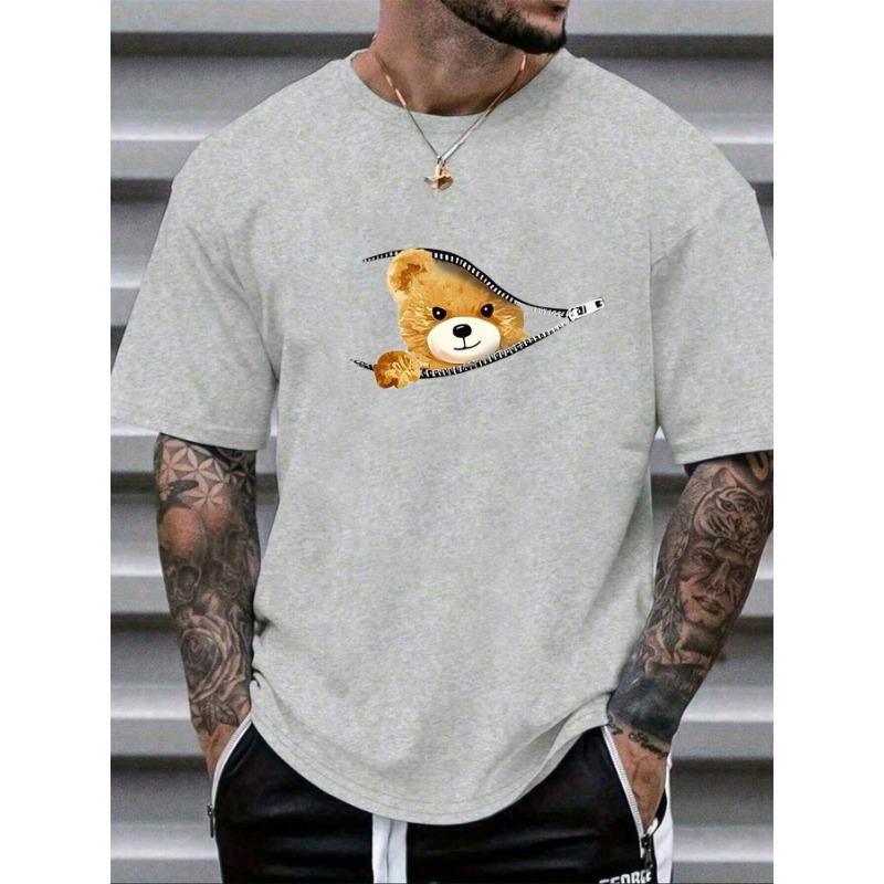 100% хлопок, мужская летняя свободная повседневная стильная футболка с круглым вырезом и короткими рукавами с принтом медведя XL
100% хлопок, мужская летняя свободная повседневная стильная футболка с круглым вырезом и короткими рукавами с принтом медведя XL
