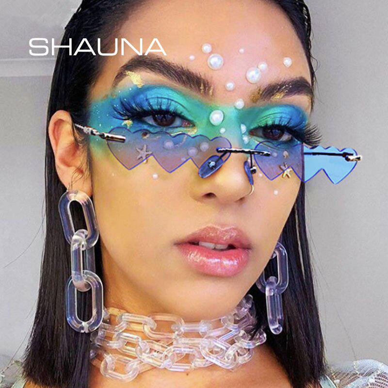 SHAUNA уникальные маленькие солнцезащитные очки без оправы в форме сердца, женские модные солнцезащитные очки ярких цветов для женщин UV400
SHAUNA уникальные маленькие солнцезащитные очки без оправы в форме сердца, женские модные солнцезащитные очки ярких цветов для женщин UV400