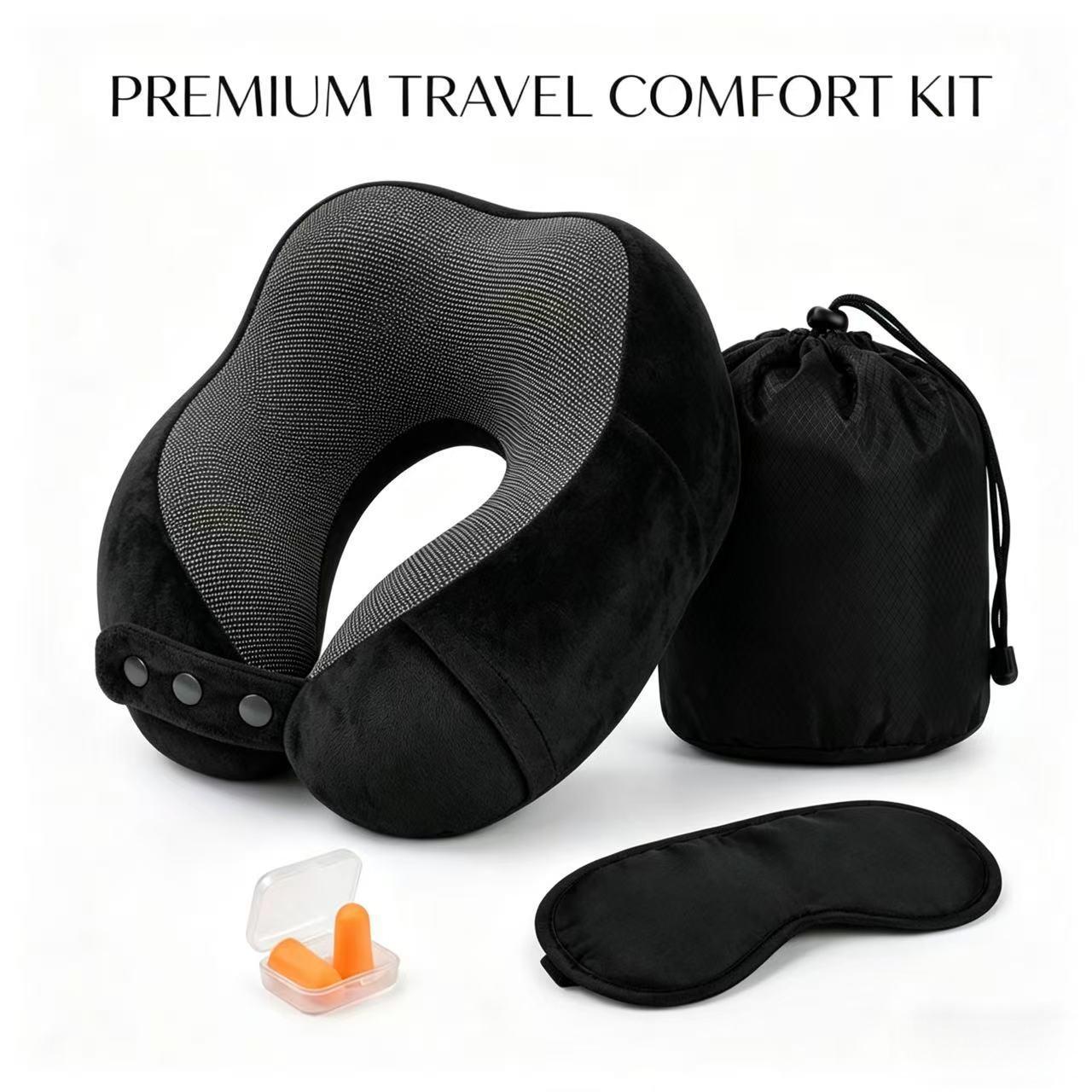 U-shaped Memory Foam Neck Pillow, Soft Travel Pillow, Massage Neck Pillow, Sleep Airplane Pillow with Eye Mask and Earplugs чёрный
U-shaped Memory Foam Neck Pillow, Soft Travel Pillow, Massage Neck Pillow, Sleep Airplane Pillow with Eye Mask and Earplugs чёрный