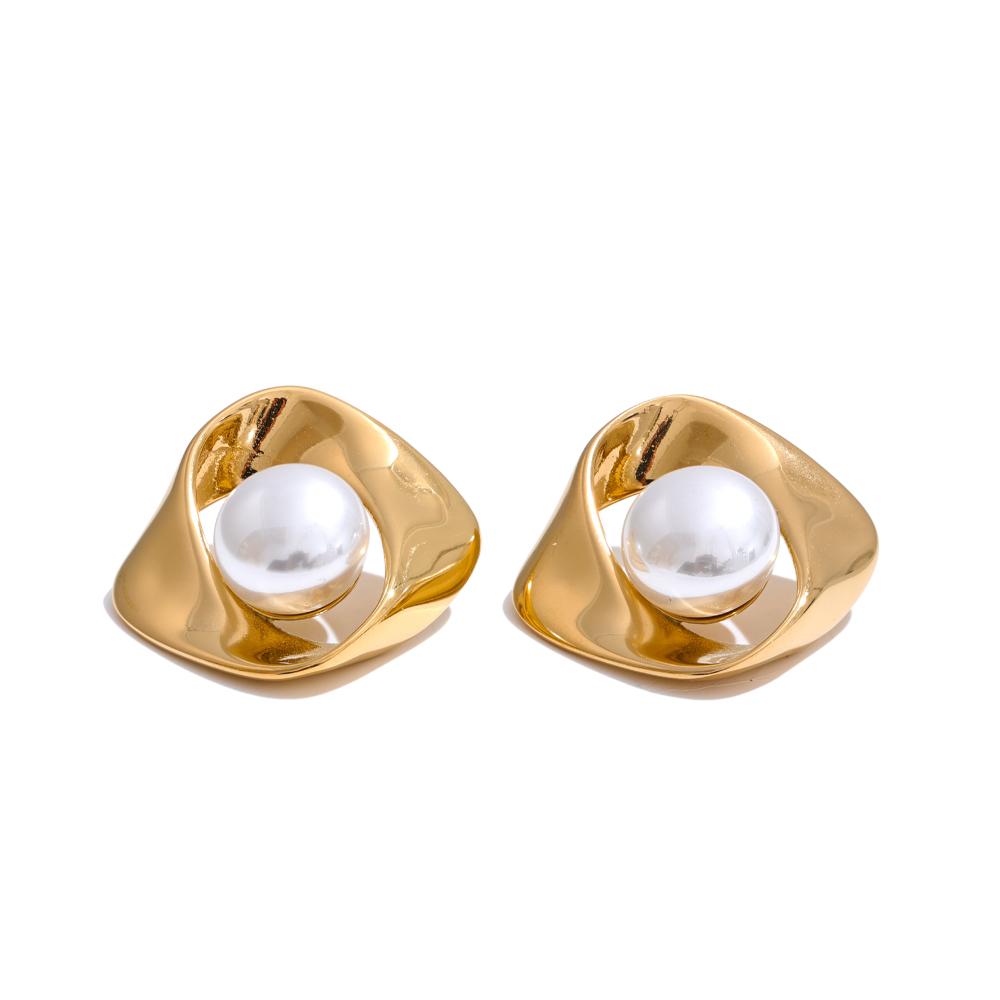 Yhpup Korean Style Imitation Pearl Geometric Irregular Stud Earring Fashion Stainless Steel Daily Versatile Waterproof Jewelry
Yhpup Korean Style Imitation Pearl Geometric Irregular Stud Earring Fashion Stainless Steel Daily Versatile Waterproof Jewelry