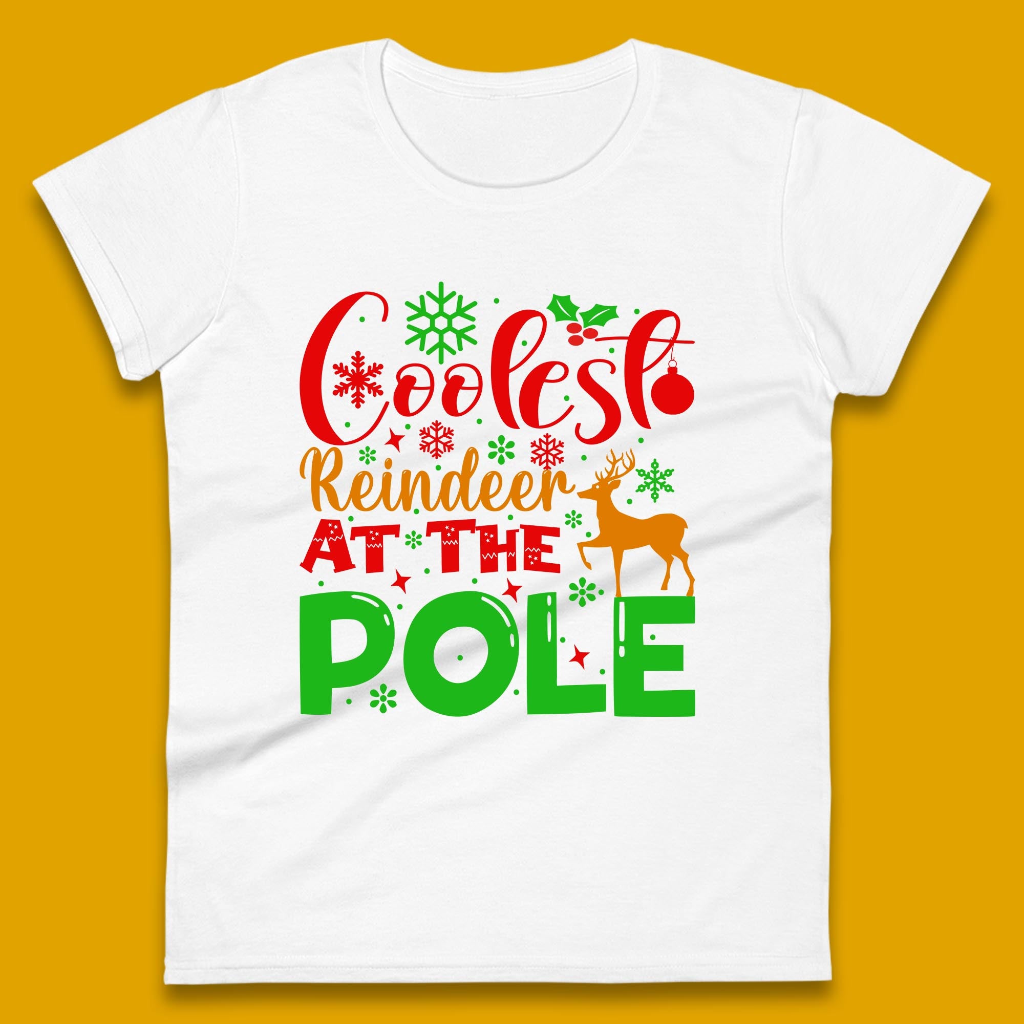 Coolest Reindeer At The Pole Christmas Womens T Shirt Mens Tops Tees Unisex XL
Coolest Reindeer At The Pole Christmas Womens T Shirt Mens Tops Tees Unisex XL