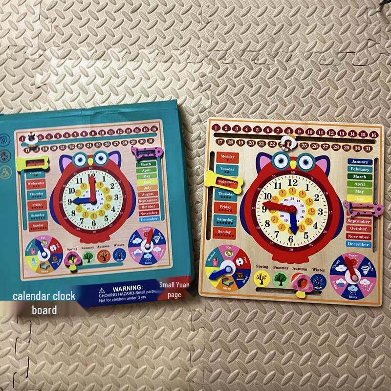 Toddler Montessori Time Teaching Clock & Calendar Board for Early Learning and Cognitive Development
Toddler Montessori Time Teaching Clock & Calendar Board for Early Learning and Cognitive Development