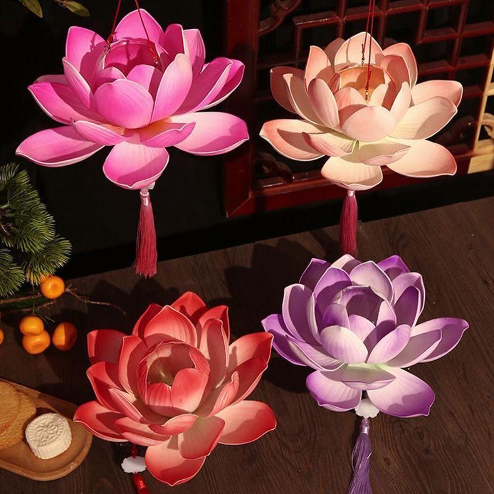 Lotus Flower Mid Autumn Lotus Lantern Handheld Chinese Style Lotus Lantern Home Decoration фиолетовый
Lotus Flower Mid Autumn Lotus Lantern Handheld Chinese Style Lotus Lantern Home Decoration фиолетовый