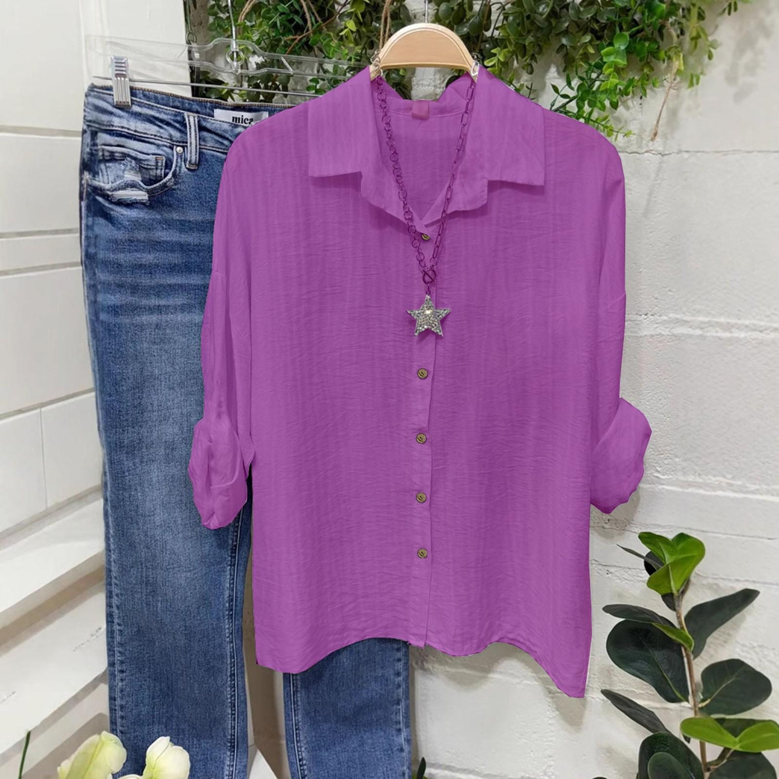 Women s Fashionable And Casual -color Button-down Long-sleeved Shirt Top XL фіолетовий
Women s Fashionable And Casual -color Button-down Long-sleeved Shirt Top XL фіолетовий