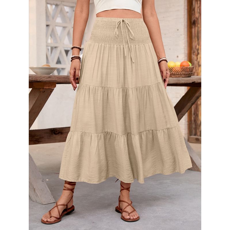 Women Boho Skirt Flowy Flared Ruffle Long Maxi Skirts Skirt Khaki XL
Women Boho Skirt Flowy Flared Ruffle Long Maxi Skirts Skirt Khaki XL