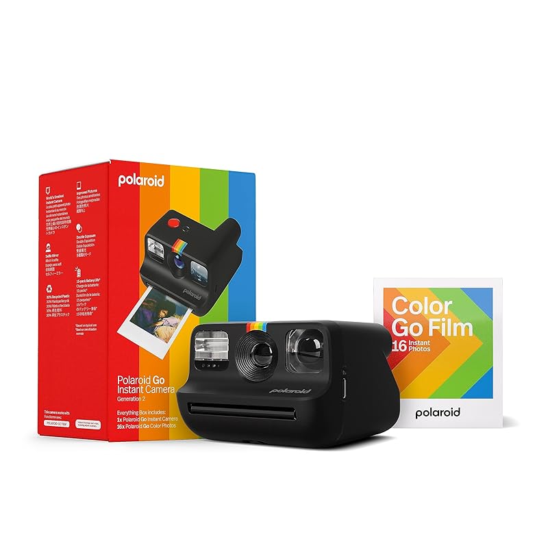 Polaroid Go Generation 2 - mini instant camera + film bundle (16 photos) Black (6280)
Polaroid Go Generation 2 - mini instant camera + film bundle (16 photos) Black (6280)