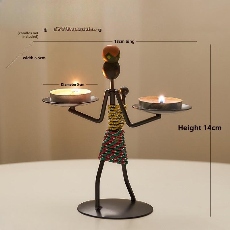 1 шт. Ретро та індивідуалістичні залізні свічники, креативна та невимушена прикраса для атмосфери столу в ресторані та барі
1 шт. Ретро та індивідуалістичні залізні свічники, креативна та невимушена прикраса для атмосфери столу в ресторані та барі