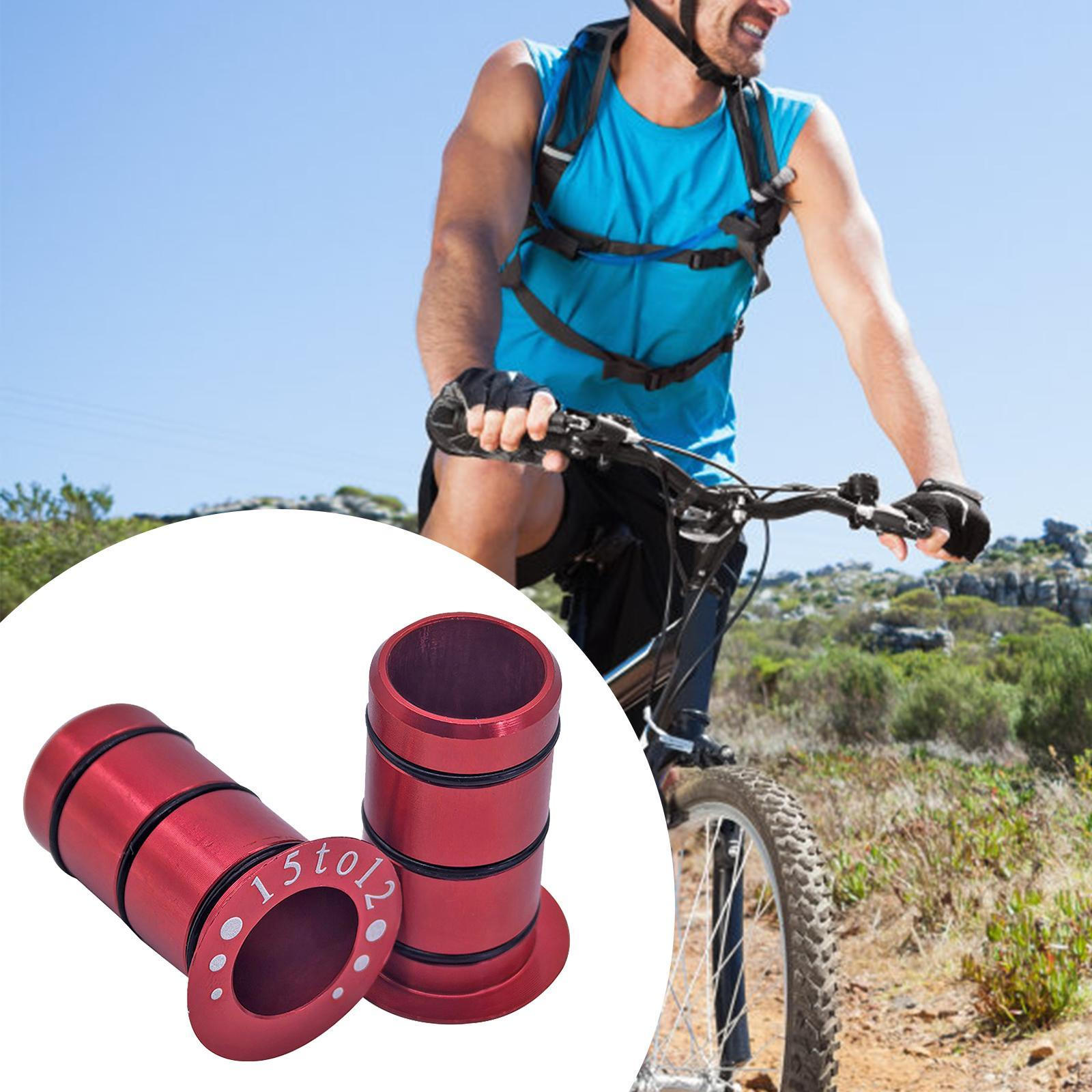 Адаптеры для велосипедных втулок 15 мм на 12 мм через ось, переходник для подседельного штыря велосипеда красный
