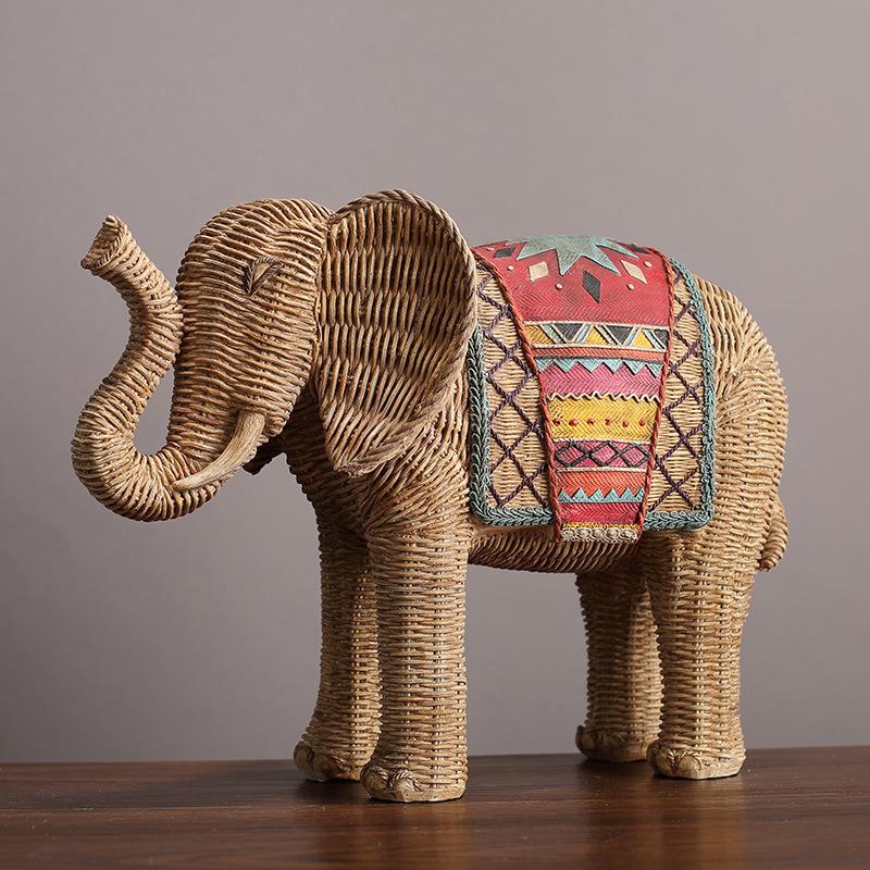 Rattan Pattern Elephant TV Cabinet Ornaments Living Room Wine Cabinet Entrance Resin Craft Decoration Decoration Decoration S.
Rattan Pattern Elephant TV Cabinet Ornaments Living Room Wine Cabinet Entrance Resin Craft Decoration Decoration Decoration S.