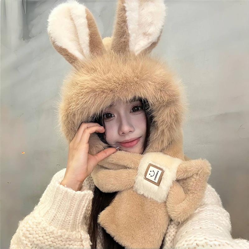 Bunny Ear Plush Hat And Scarf For Women Winter Style Cute Thick Warm Ear-Protecting Lei Feng Hat хакі
Bunny Ear Plush Hat And Scarf For Women Winter Style Cute Thick Warm Ear-Protecting Lei Feng Hat хакі