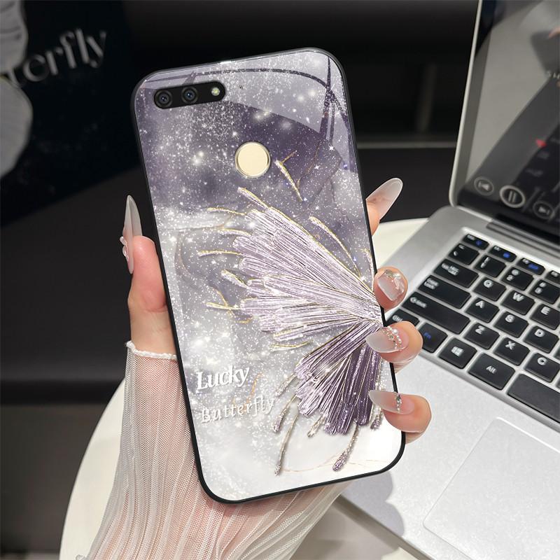 Tempered Glass Hard Phone Case For Huawei Y7 Prime 2018 Nova 2 Lite Enjoy 8 Honor 7C Pro Luxury Butterfly Soft Shockproof Cover Y7 Prime 2018
Tempered Glass Hard Phone Case For Huawei Y7 Prime 2018 Nova 2 Lite Enjoy 8 Honor 7C Pro Luxury Butterfly Soft Shockproof Cover Y7 Prime 2018