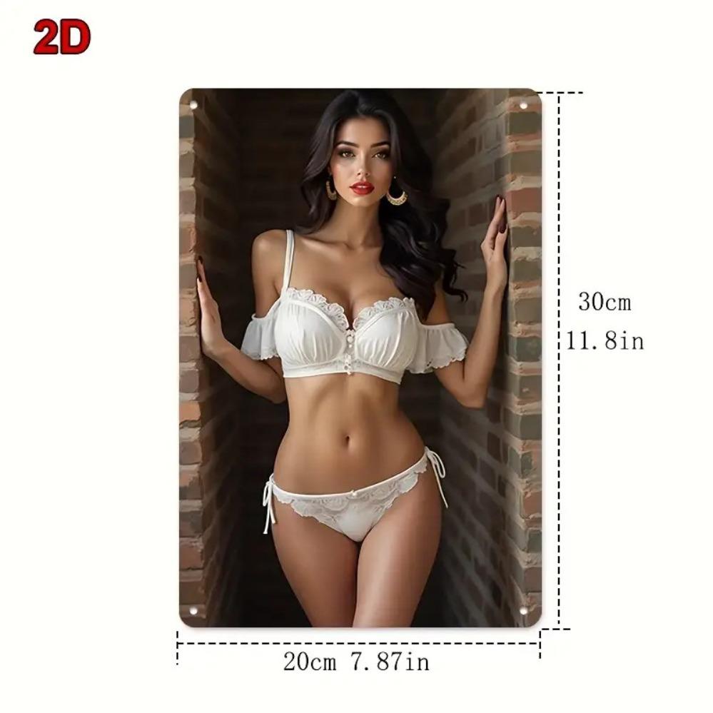 Vintage Metal Wall Art Sign 8x12 Inch Sexy Women Ribbon Lingerie Design Romantic Decor for Bar Cafe Bedroom Study Wedding 20x30cm
Vintage Metal Wall Art Sign 8x12 Inch Sexy Women Ribbon Lingerie Design Romantic Decor for Bar Cafe Bedroom Study Wedding 20x30cm