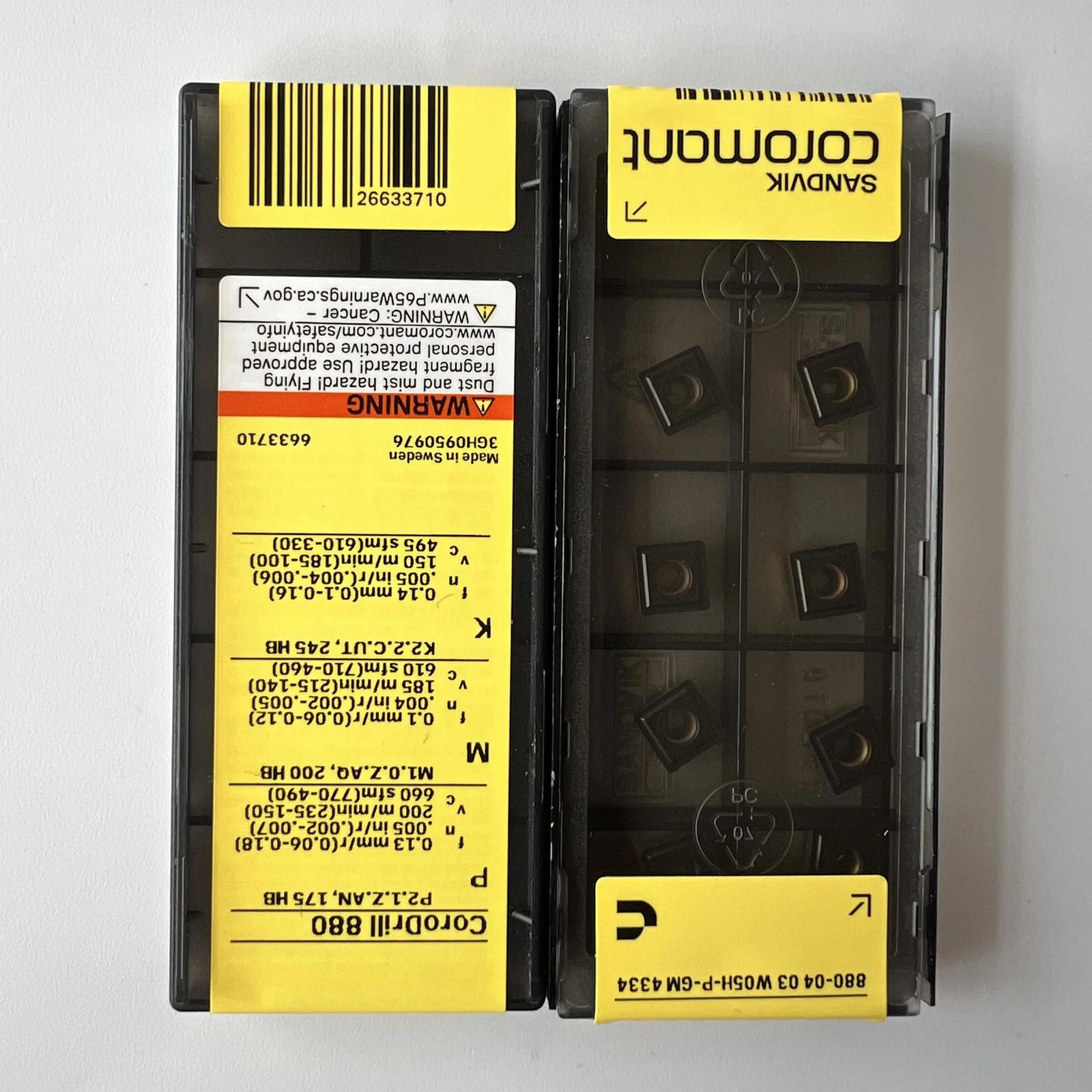 SANDVIK / 880-0403W05H-P-GM 4334 / Industrial indexable Carbide Inserts 10 Pcs
SANDVIK / 880-0403W05H-P-GM 4334 / Industrial indexable Carbide Inserts 10 Pcs