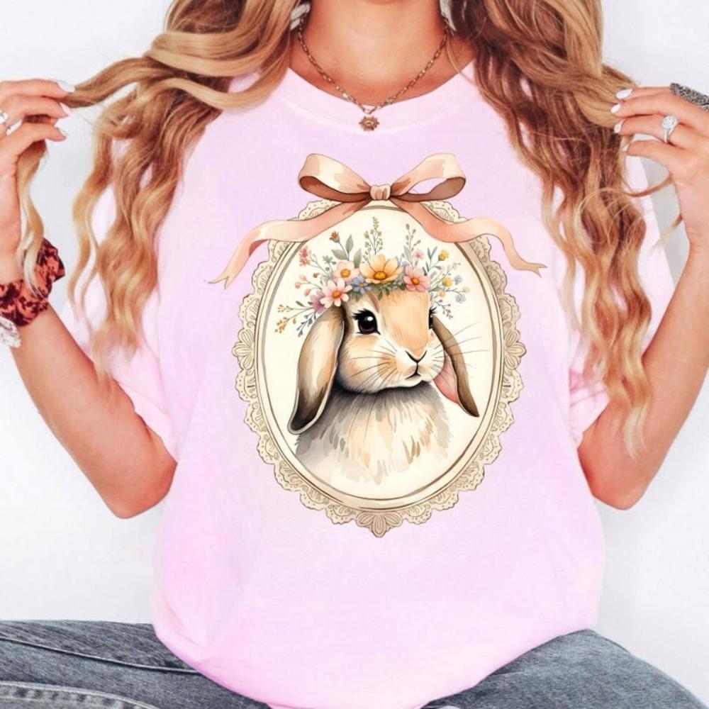 Floral Easter Bunny TShirt Women Unisex Casual Cotton Graphic T Shirts Creative Streetwear Camisetas Tops Tee Shortsleev S
Floral Easter Bunny TShirt Women Unisex Casual Cotton Graphic T Shirts Creative Streetwear Camisetas Tops Tee Shortsleev S