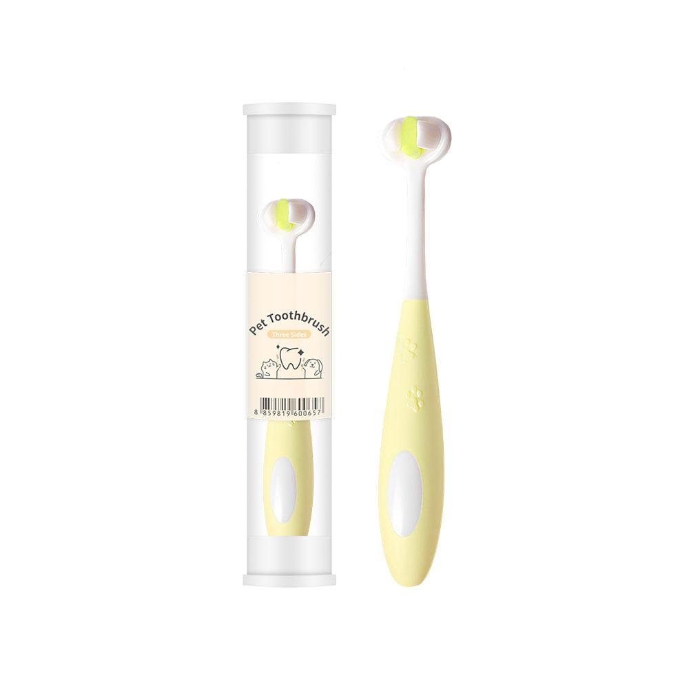 Зубная щетка для питомцев 360 градусов 3-сторонняя головка щетки Очищает Бережно к деснам и зубам Набор зубной щетки и пасты для собаки кошки жёлтый
Зубная щетка для питомцев 360 градусов 3-сторонняя головка щетки Очищает Бережно к деснам и зубам Набор зубной щетки и пасты для собаки кошки жёлтый