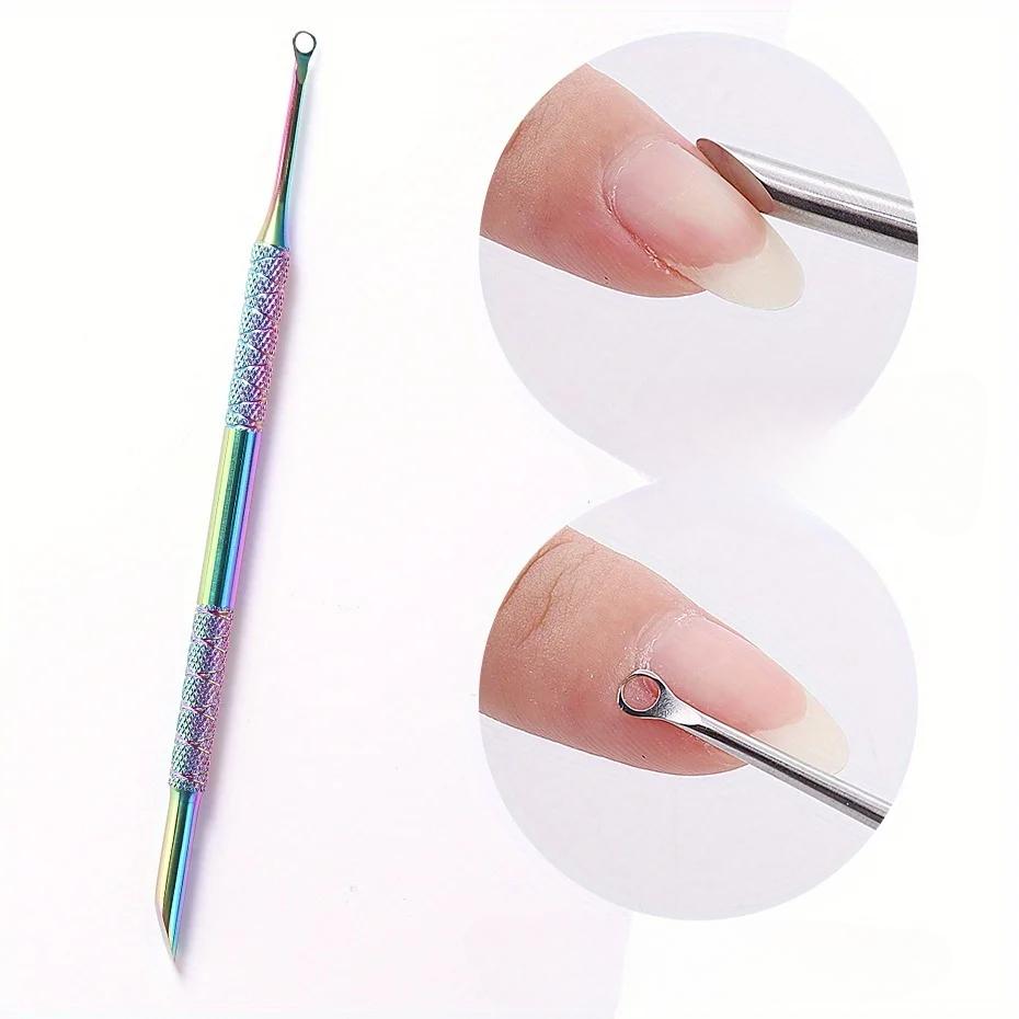 Stainless Steel Double Headed Nail Pusher Cuticle Remover Exfoliation Prep Tool Clean Dead Skin Circle Bevel Shovel Manicure Pen KTY
Stainless Steel Double Headed Nail Pusher Cuticle Remover Exfoliation Prep Tool Clean Dead Skin Circle Bevel Shovel Manicure Pen KTY