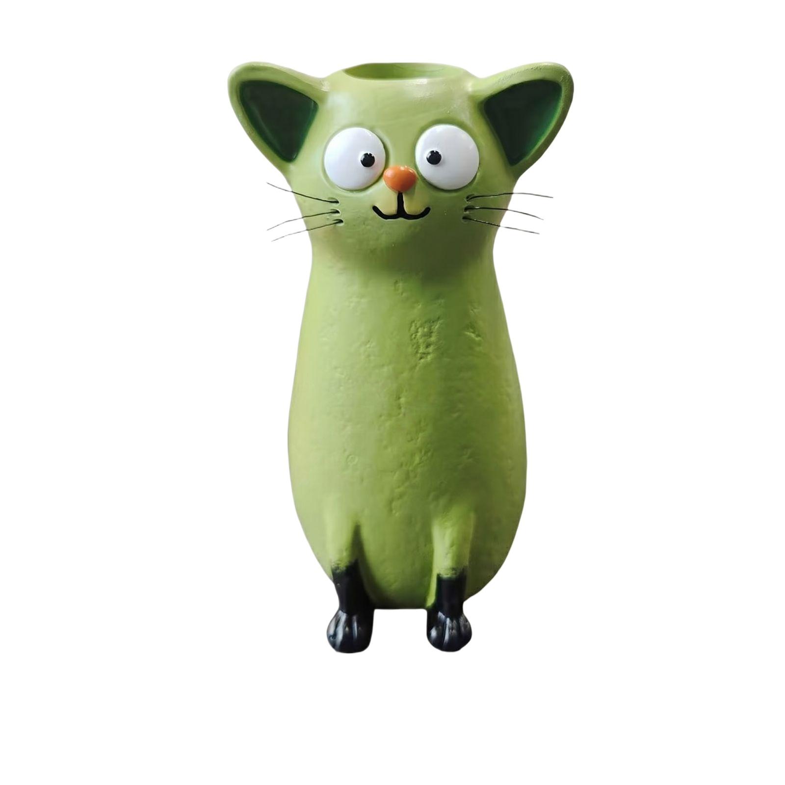 Ceramic Cat Shaped Vase Decorative Figurine for Home Office Living Room Desktop Ornament Flower Holder Design One Size зелёный
Ceramic Cat Shaped Vase Decorative Figurine for Home Office Living Room Desktop Ornament Flower Holder Design One Size зелёный