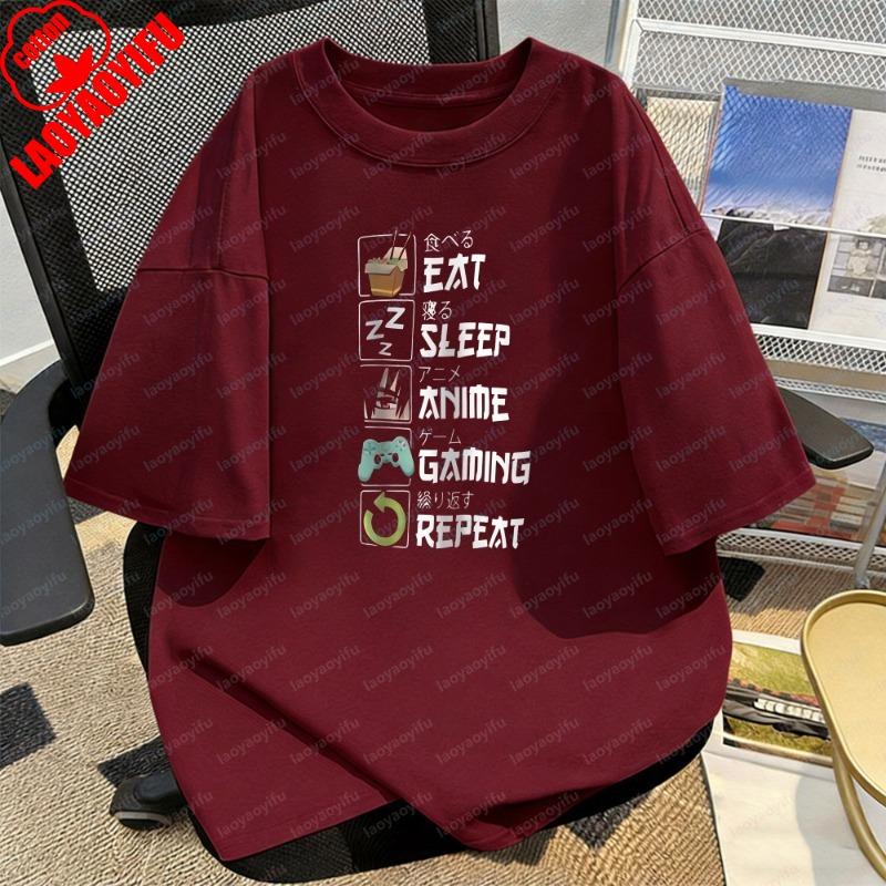 Eat Sleep Anime Gaming Repeat Pattern Funny Tops Anime Otaku Gift Retro Tee Creative Trend Casual Style Camisetas Shirt for Men 4XL
Eat Sleep Anime Gaming Repeat Pattern Funny Tops Anime Otaku Gift Retro Tee Creative Trend Casual Style Camisetas Shirt for Men 4XL