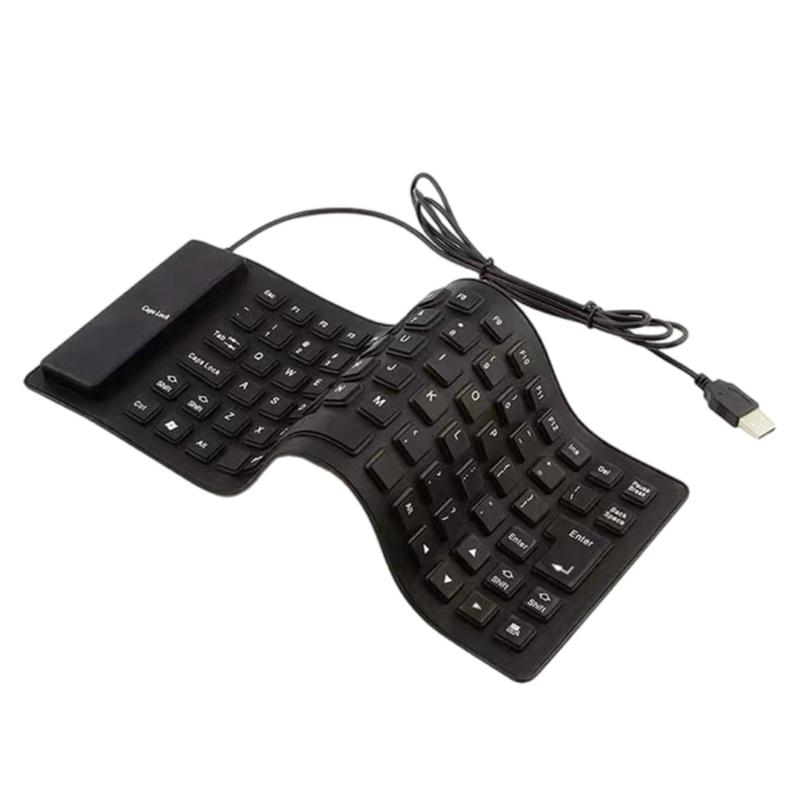 Flexible Rolls up Silicone Keyboards 85Keys USB Wireds Waterproof Dustproof Silents for PC and Laptop чёрный
Flexible Rolls up Silicone Keyboards 85Keys USB Wireds Waterproof Dustproof Silents for PC and Laptop чёрный