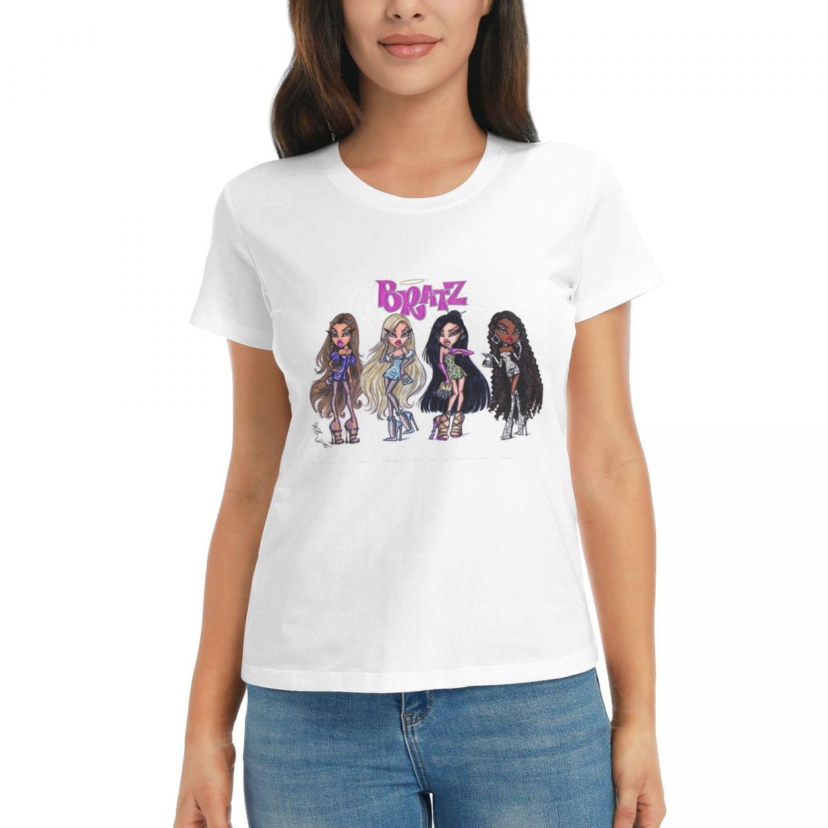 Women TShirt Bratzs Doll Summer Short Sleeve Tees Crew Neck Cotton T Shirts Clothes Tops Streetwear S
Women TShirt Bratzs Doll Summer Short Sleeve Tees Crew Neck Cotton T Shirts Clothes Tops Streetwear S