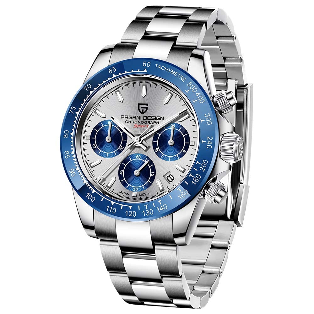 Pagani Design SEIKO Кварцевые Daytona с Керамикой Классические Нержавеющая Сталь Сапфир PAGANI DESIGN Мужские Часы, Японский Механизм, Хронограф, Корпус, синий
Pagani Design SEIKO Кварцевые Daytona с Керамикой Классические Нержавеющая Сталь Сапфир PAGANI DESIGN Мужские Часы, Японский Механизм, Хронограф, Корпус, синий