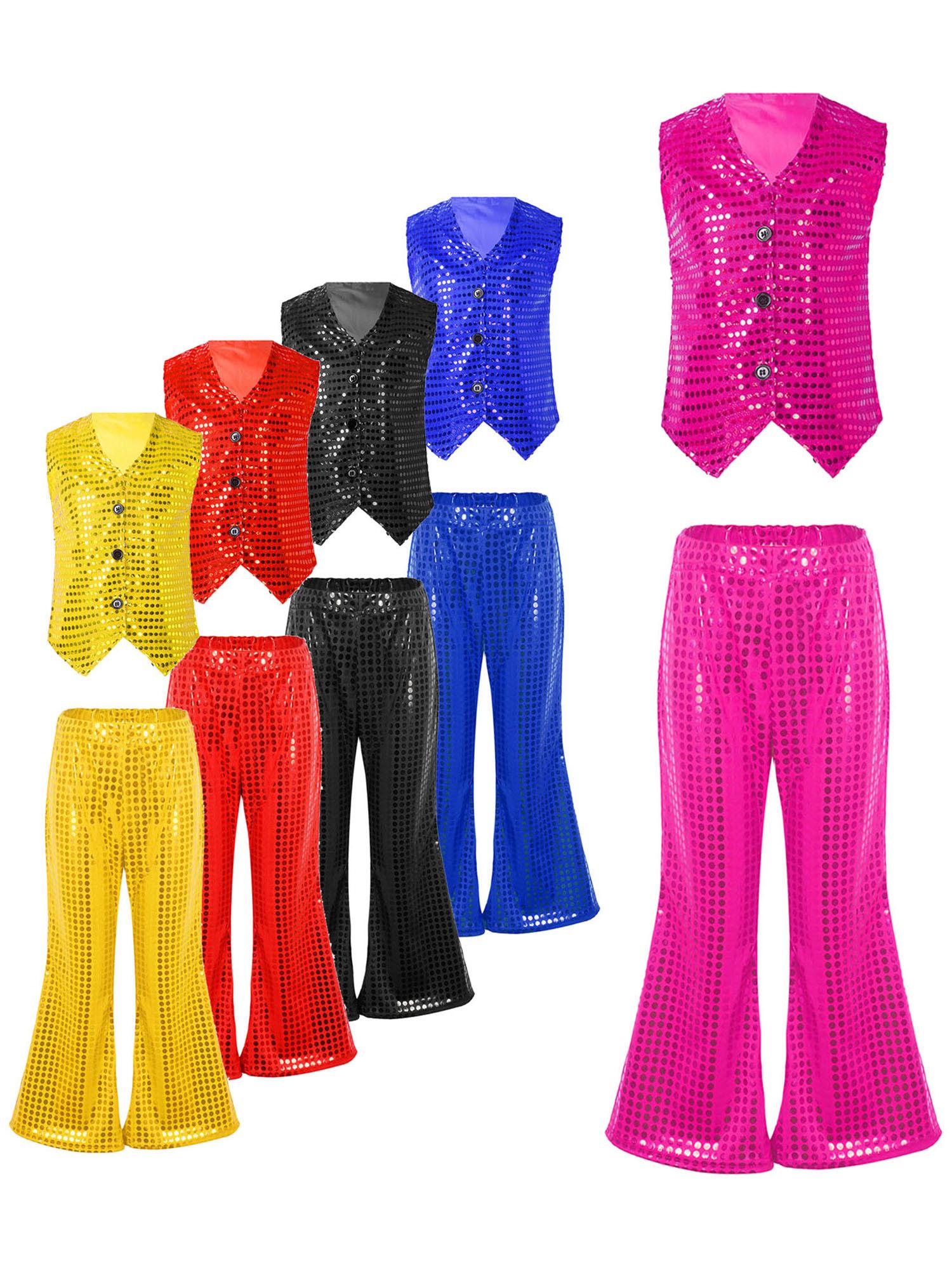 Kids Boys Girls Stage Performance Outfit Glittery Sequined Vest V Neckline Button Waistcoat with Elastic Waistband Flared Pants 5-6 Years королівський синій колір
Kids Boys Girls Stage Performance Outfit Glittery Sequined Vest V Neckline Button Waistcoat with Elastic Waistband Flared Pants 5-6 Years королівський синій колір