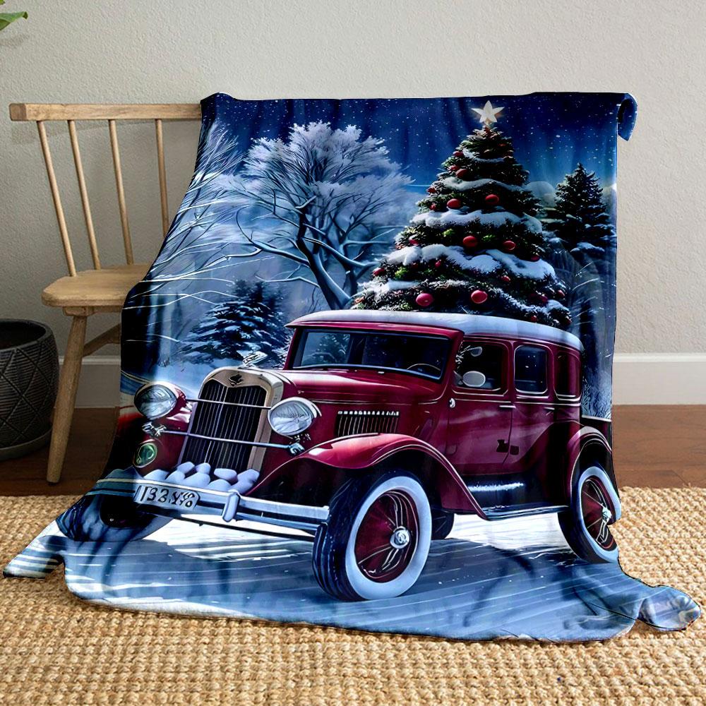 Vintage Car Christmas Tree Winter bedroom Blanket for Livingroom Couch lunch break Soft throw for Friend s festival Gift 80cm x 120cm
Vintage Car Christmas Tree Winter bedroom Blanket for Livingroom Couch lunch break Soft throw for Friend s festival Gift 80cm x 120cm
