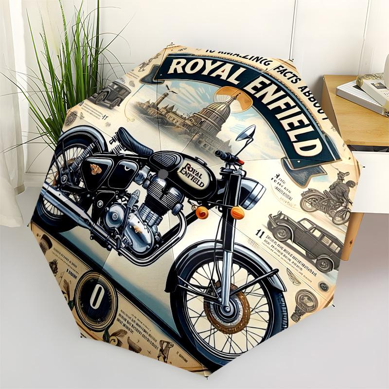 Royal Enfield, Motorcycle Themed Automatic Opening and Closing Umbrella, Brightly Colored 8-rib Portable Umbrella, Suitable for Men and Wome
Royal Enfield, Motorcycle Themed Automatic Opening and Closing Umbrella, Brightly Colored 8-rib Portable Umbrella, Suitable for Men and Wome