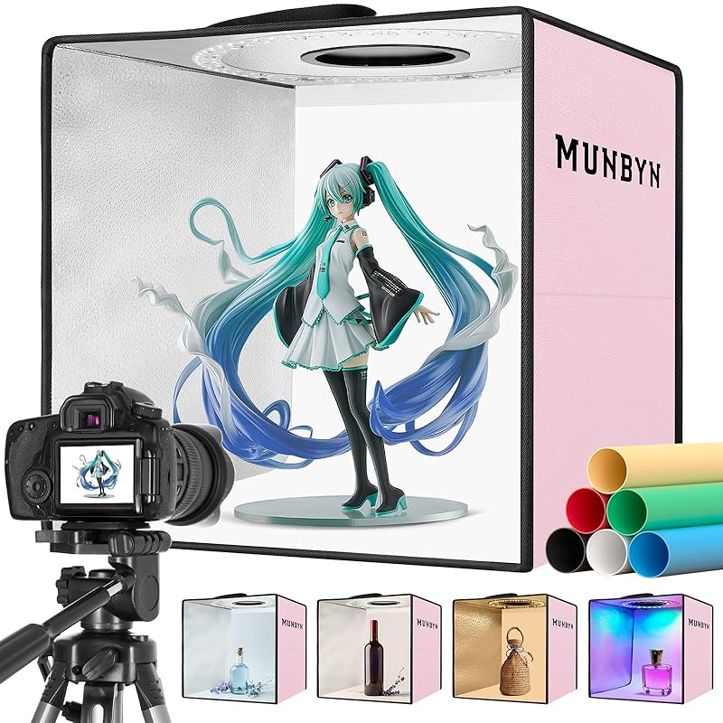 MUNBYN shooting box 30cm photo booth folding simple studio photo box kit dimmable rgb light light box 6 product photography backgrounds
MUNBYN shooting box 30cm photo booth folding simple studio photo box kit dimmable rgb light light box 6 product photography backgrounds