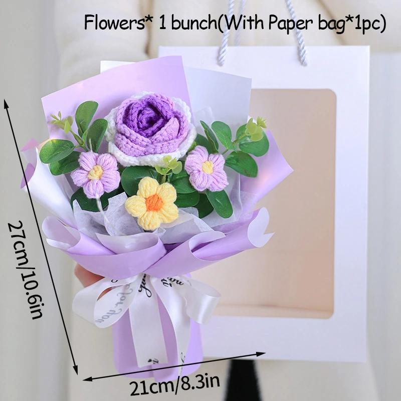 Букеты цветов Искусственные цветы крючком Букет Вязаные розы ручной работы Декор ко Дню святого Валентина Цветочное украшение Подарок невесте AS PICTURE SHOW
Букеты цветов Искусственные цветы крючком Букет Вязаные розы ручной работы Декор ко Дню святого Валентина Цветочное украшение Подарок невесте AS PICTURE SHOW