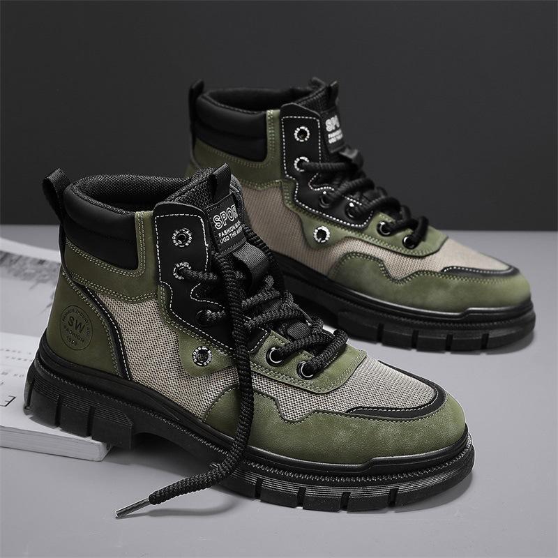 Пустельні бойові великі жовті черевики чоловіче взуття осінні дихаючі високі повсякденні кеди в британському стилі ретро сітчасті робочі черевики 44 зелений
Пустельні бойові великі жовті черевики чоловіче взуття осінні дихаючі високі повсякденні кеди в британському стилі ретро сітчасті робочі черевики 44 зелений