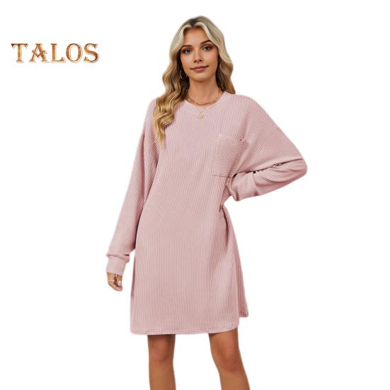 Платье осень-весна, однотонное, свободный нагрудный карман, длинные рукава, круглый вырез, свитер длиной до колена, для свиданий, на работу, миди-платье S розовый
Платье осень-весна, однотонное, свободный нагрудный карман, длинные рукава, круглый вырез, свитер длиной до колена, для свиданий, на работу, миди-платье S розовый