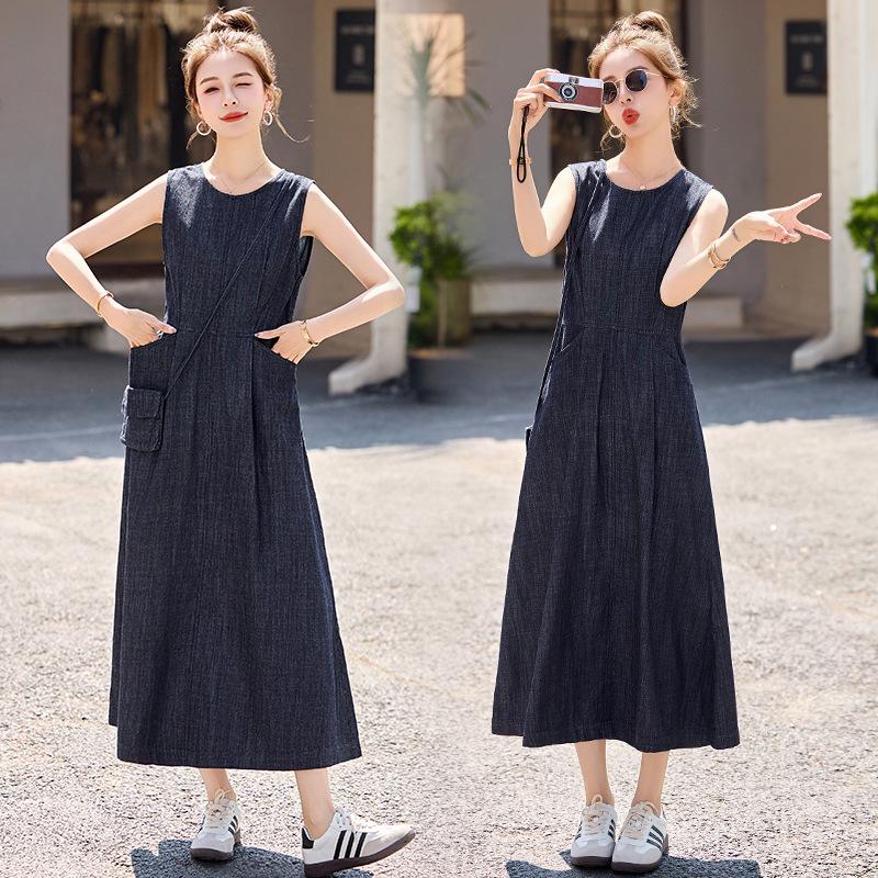 Летнее женское джинсовое платье-жилет 2025 года с дизайном, подчеркивающим талию, и сумкой (ZQ2522) XXL: 135-145 lbs
Летнее женское джинсовое платье-жилет 2025 года с дизайном, подчеркивающим талию, и сумкой (ZQ2522) XXL: 135-145 lbs