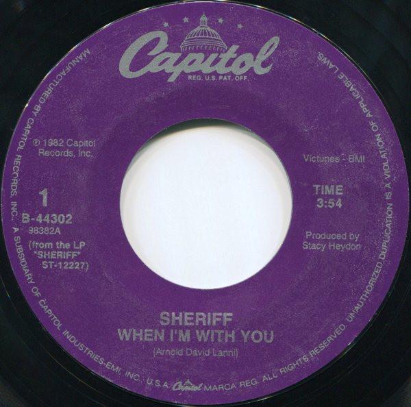 7inch Record SHERIFF When Im With You B44302 Capitol Records 1988 Canada Rock Used
7inch Record SHERIFF When Im With You B44302 Capitol Records 1988 Canada Rock Used