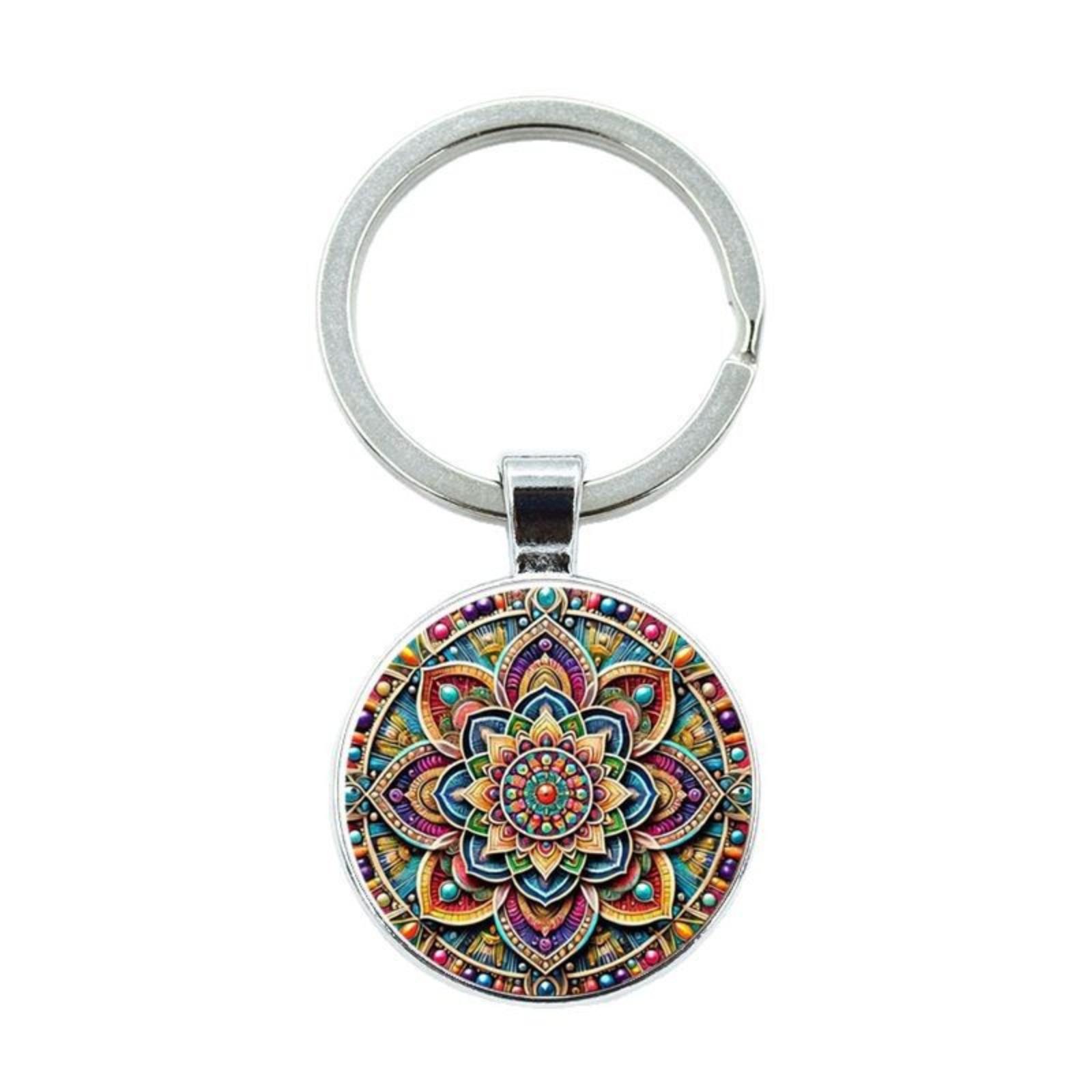 Round Alloy Keychain Pendant with Mandala Pattern Metal Key Ring for Bags Backpacks and Keys Suitable for Everyday Use One Size
Round Alloy Keychain Pendant with Mandala Pattern Metal Key Ring for Bags Backpacks and Keys Suitable for Everyday Use One Size