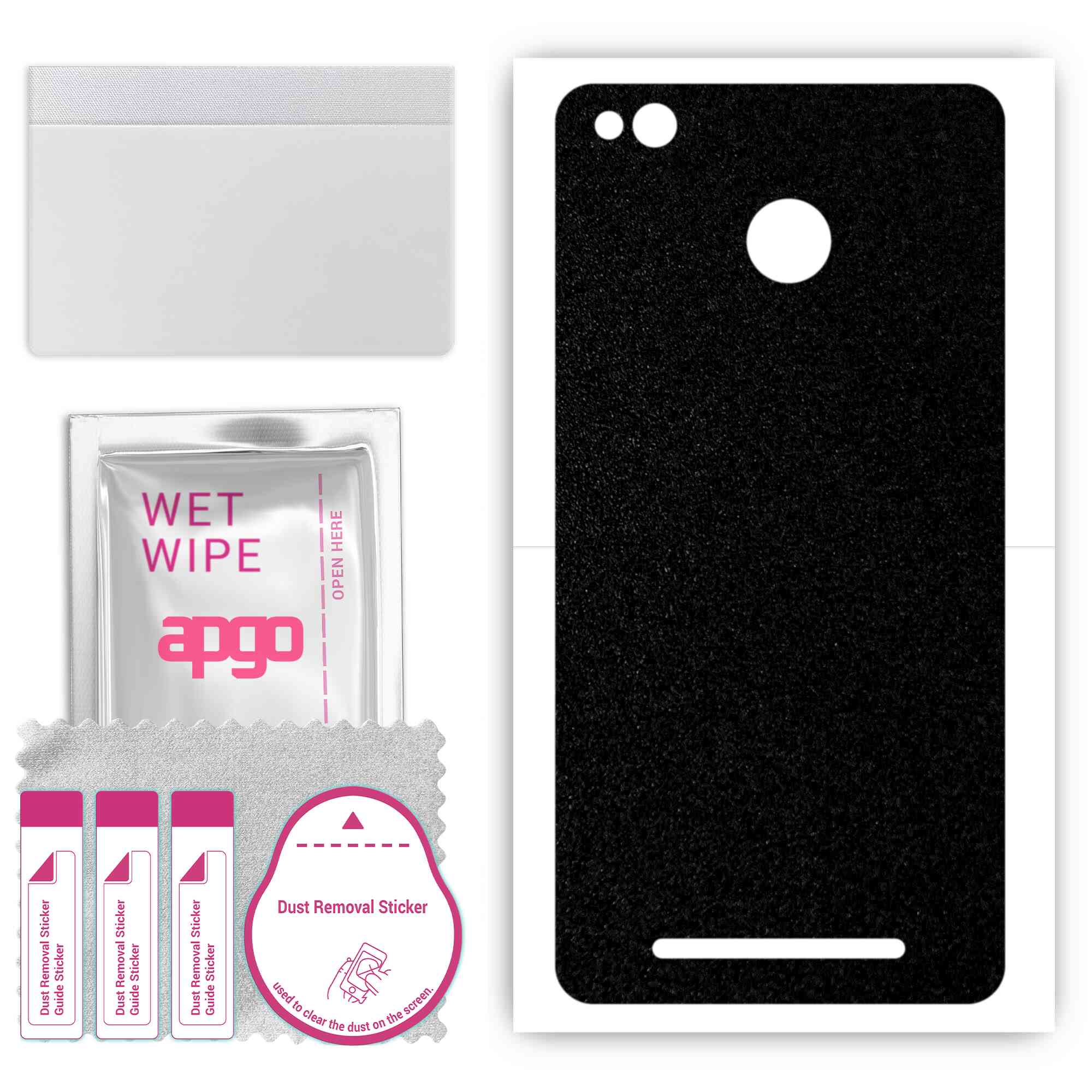apgo Protective Skin Sticker for the back compatible with Xiaomi Redmi 3, Wrap Film, Foil, Vinyl - Pattern Matte Black
apgo Protective Skin Sticker for the back compatible with Xiaomi Redmi 3, Wrap Film, Foil, Vinyl - Pattern Matte Black