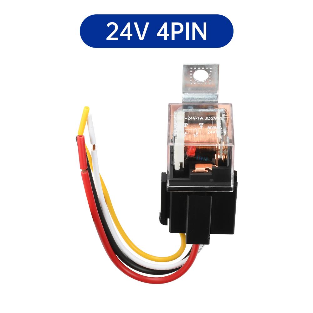 80A JD1914 JD2914 12V 24V Wired Socket Waterproof 4-pin 5-pin Car Relay
80A JD1914 JD2914 12V 24V Wired Socket Waterproof 4-pin 5-pin Car Relay