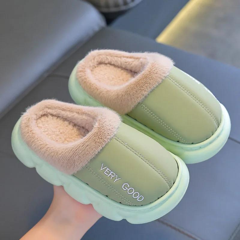 Winter Children Slippers Warm Plush Indoor Slippers For Kids Soft Bottom Boys Girls Home Wear Floor Shoes Anti-slip Footwear 28-29(insole17CM) зелений
Winter Children Slippers Warm Plush Indoor Slippers For Kids Soft Bottom Boys Girls Home Wear Floor Shoes Anti-slip Footwear 28-29(insole17CM) зелений