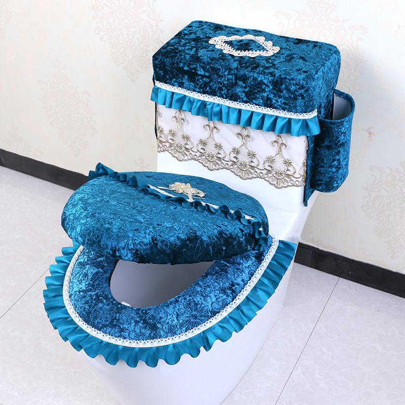 Toilet seat Internet celebrity gold diamond fleece three-piece dust storage toilet cover toilet seat household
Toilet seat Internet celebrity gold diamond fleece three-piece dust storage toilet cover toilet seat household