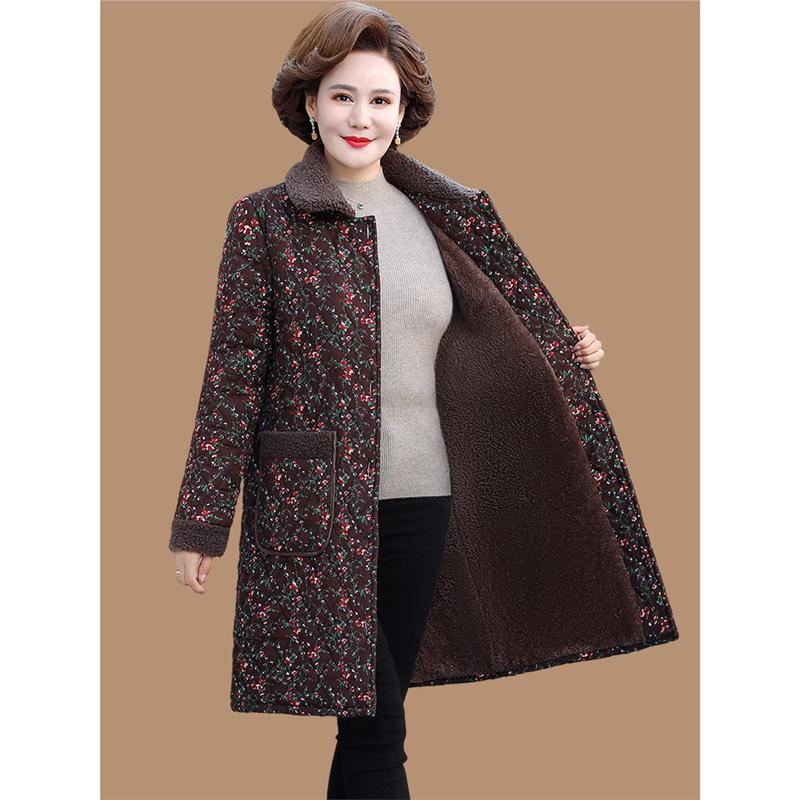 Mom s Mid-Length Floral Winter Jacket - Fleece-Lined & Thickened for Warmth, Ideal for Middle-Aged and Elderly Women 3XL for 120-135 jin
Mom s Mid-Length Floral Winter Jacket - Fleece-Lined & Thickened for Warmth, Ideal for Middle-Aged and Elderly Women 3XL for 120-135 jin