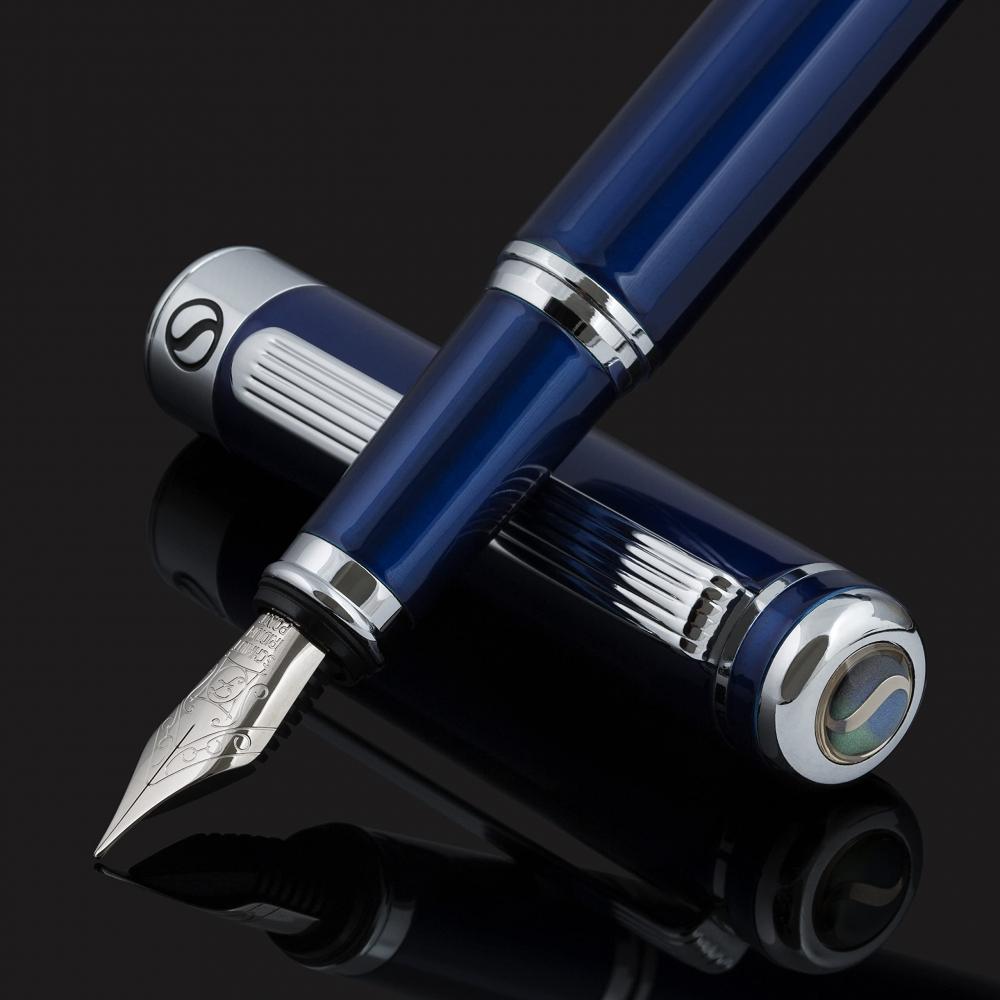 Перьевая ручка Scriveiner Finest Premium (синий) Привлекательная красота с хромированной фурнитурой Schmidt Nib (хорошо) Идеально подходит для мужчин и женщин, профессиональных руководителей
Перьевая ручка Scriveiner Finest Premium (синий) Привлекательная красота с хромированной фурнитурой Schmidt Nib (хорошо) Идеально подходит для мужчин и женщин, профессиональных руководителей