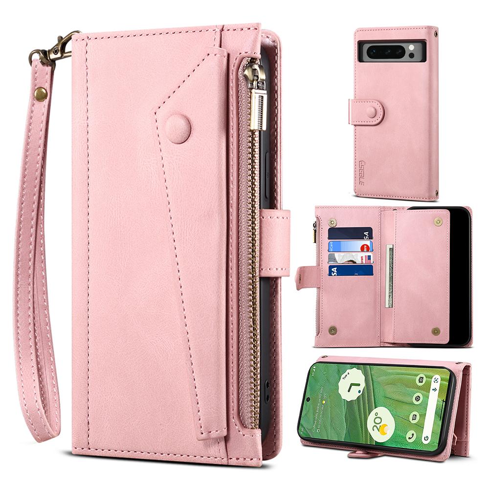 ESEBLE Star Series RFID Blocking Wallet Case for Google Pixel 8 Pro,Zipper Pocket PU Leather Stand Phone Cover Rose Gold
ESEBLE Star Series RFID Blocking Wallet Case for Google Pixel 8 Pro,Zipper Pocket PU Leather Stand Phone Cover Rose Gold