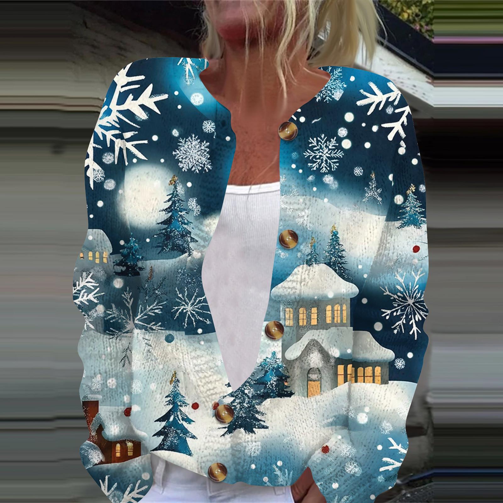 Женская модная принтованная куртка с длинным рукавом и вязанным кардиганом на пуговицах XXL
Женская модная принтованная куртка с длинным рукавом и вязанным кардиганом на пуговицах XXL