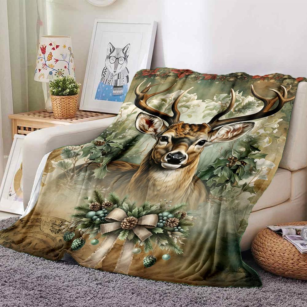 1pc Deer Christmas blanket Lightweight Flannel Throw for Sofa Bed Travel Camping Livingroom Office Couch Chair 80cmx120cm
1pc Deer Christmas blanket Lightweight Flannel Throw for Sofa Bed Travel Camping Livingroom Office Couch Chair 80cmx120cm